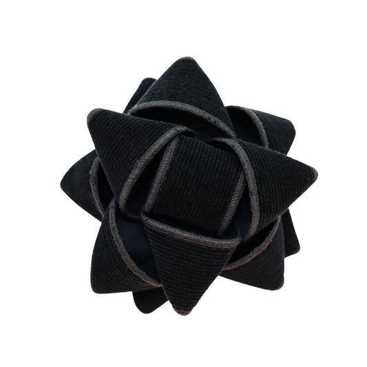 Fabric Gift Bow - Black Corduroy