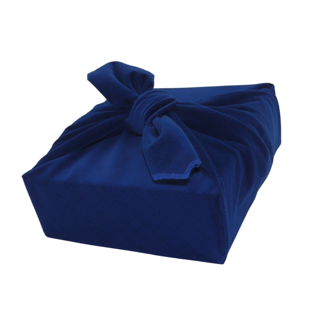 Reusable Furoshiki Gift Wrap - Blue Corduroy