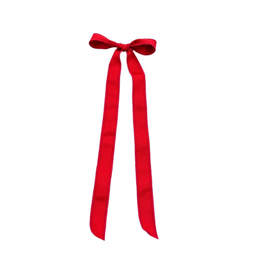 Boucle longue avec pince - Rouge