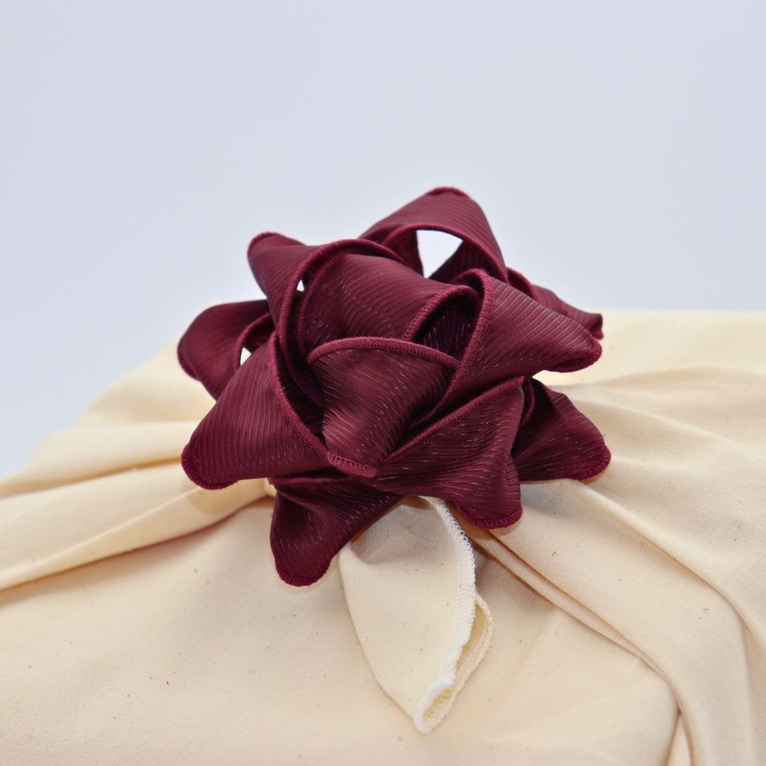 Chou à cadeau en tissu - Classique - Bourgogne