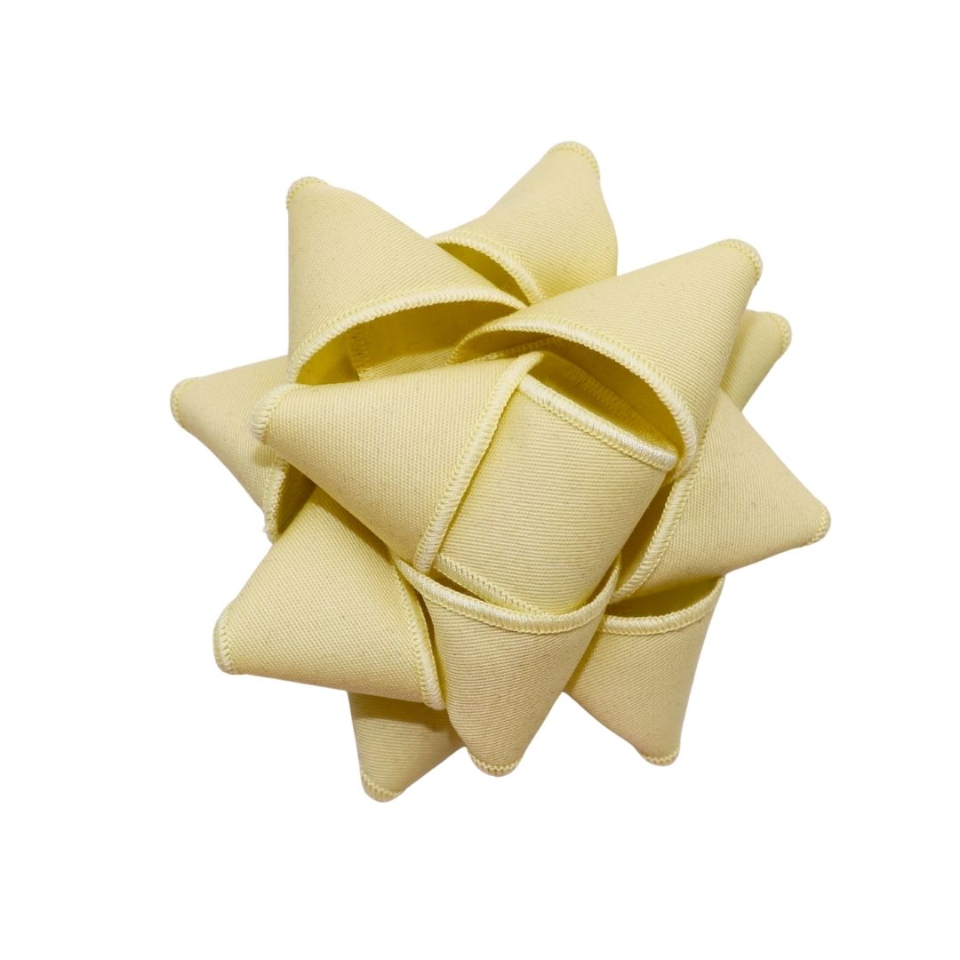 Chou à cadeau en tissu - Classique - Jaune beurre