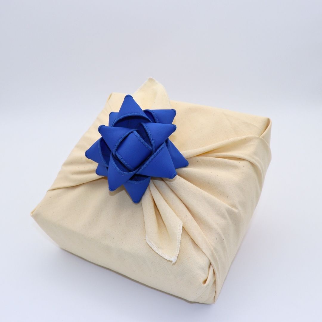 Chou à cadeau en tissu - Classique - Bleu cobalt