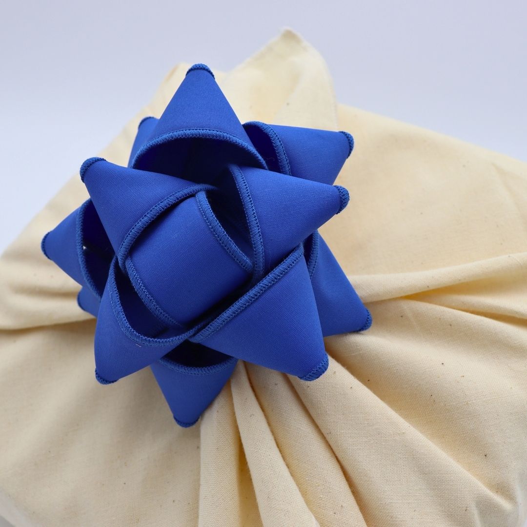 Chou à cadeau en tissu - Classique - Bleu cobalt