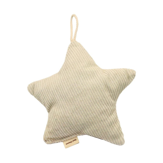 Ornement Étoile pour le sapin de Noël - Velours côtelé crème