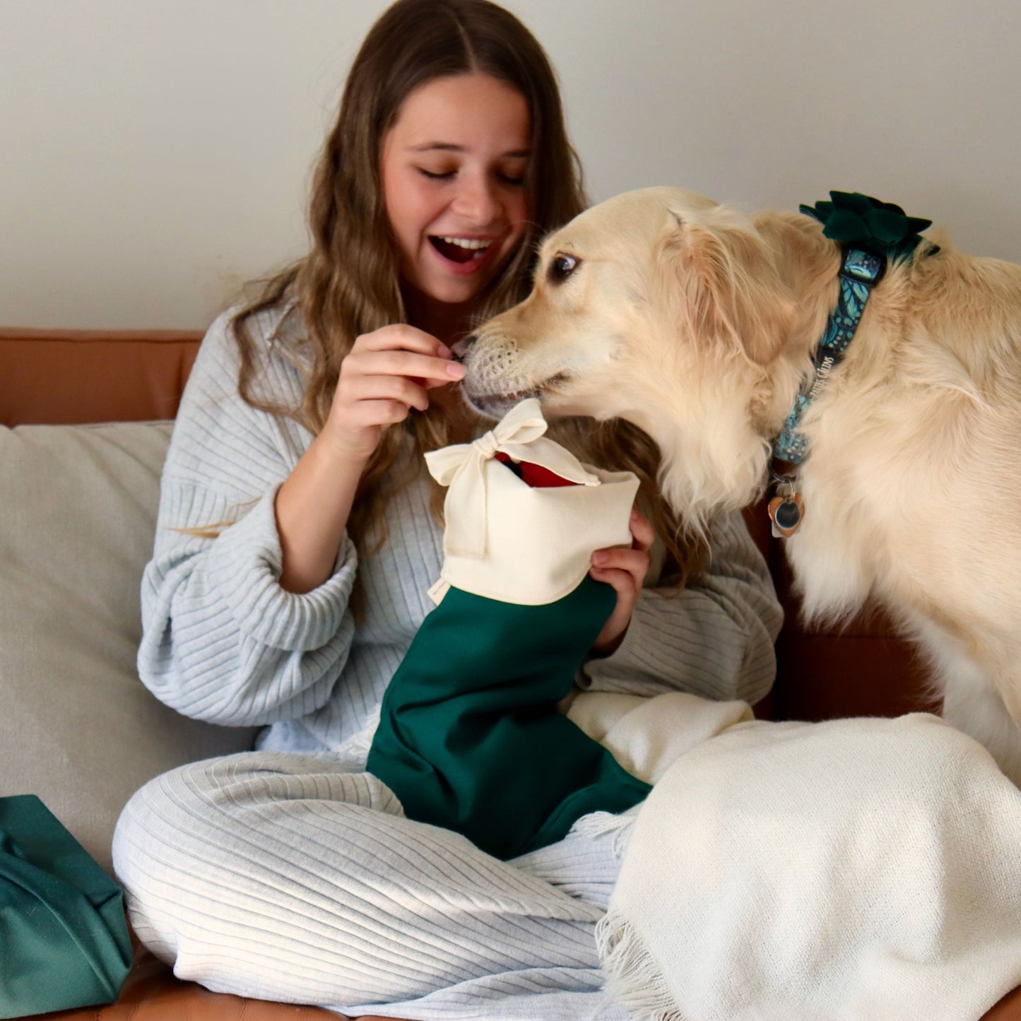 Classic Christmas Stocking - Forest Green