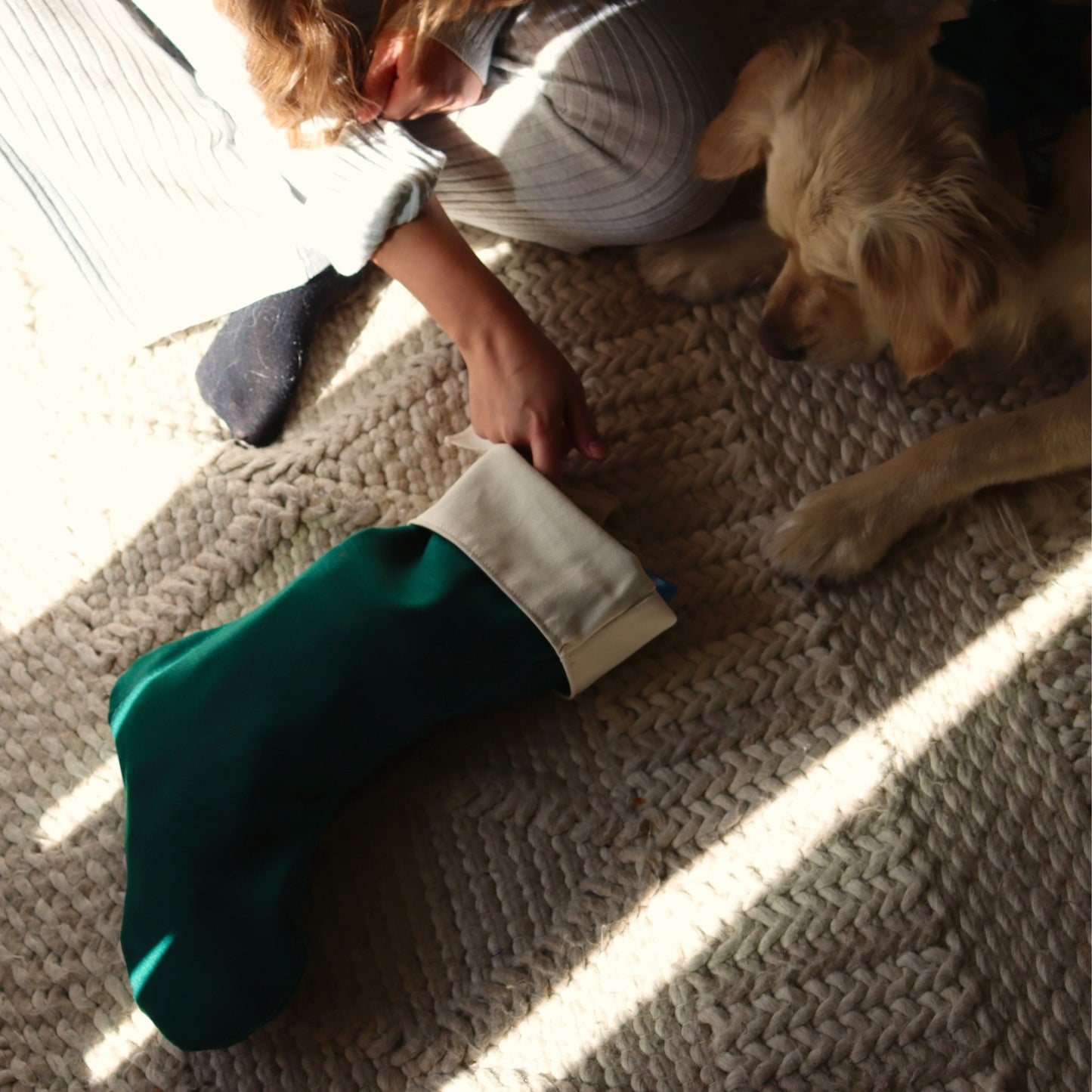 Classic Christmas Stocking - Forest Green