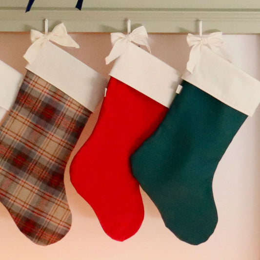 IMPERFECT - Christmas stocking with bow - Red