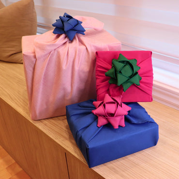 Set of 3 fabric gift bows - Colorful