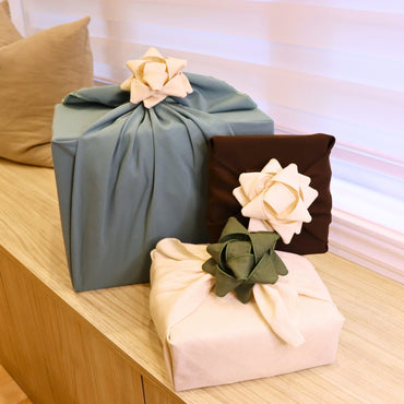 Set of 3 Furoshiki gift wraps - Organic