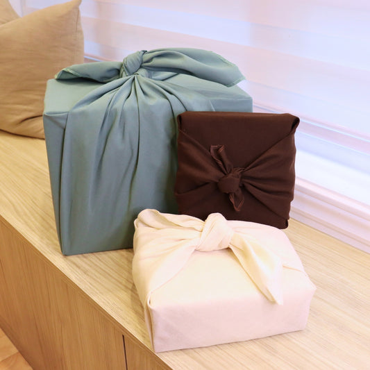 Set of 3 Furoshiki gift wraps - Organic