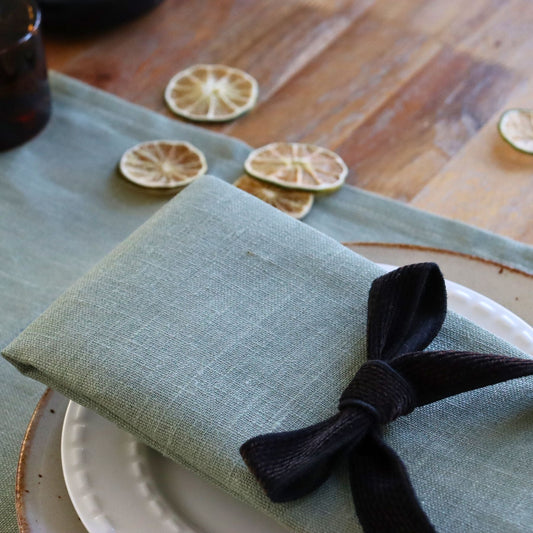 Ensemble de 2 serviettes de table - Lin eucalyptus