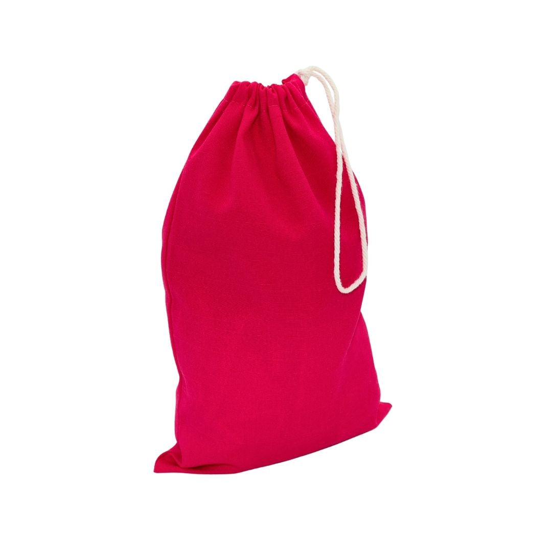 Classic reusable fabric gift bags - Fuchsia pink