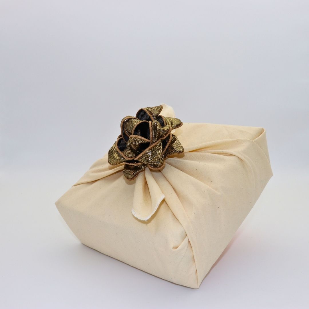 Chou à cadeau en tissu - Scintillant - Or