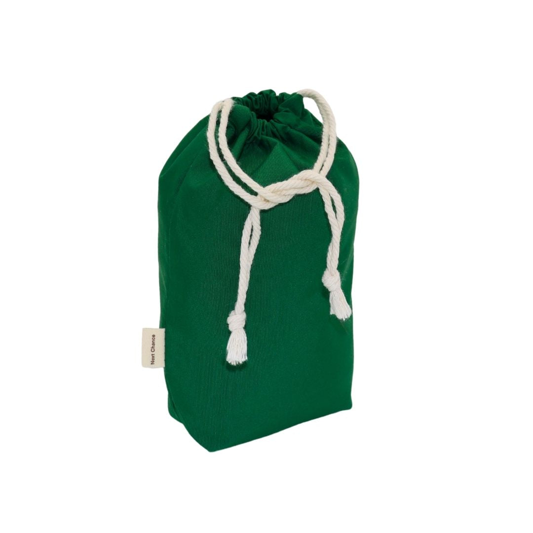 Small reusable fabric gift bag Classic - Green