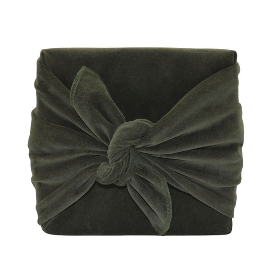 Reusable Furoshiki Gift Wrap - Khaki Velvet