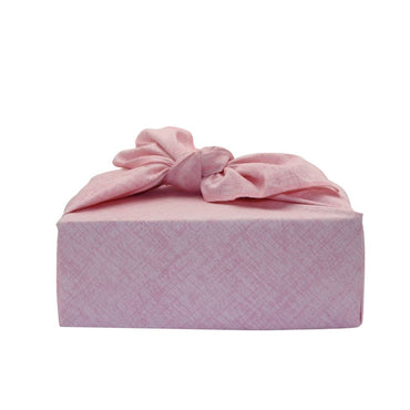 Furoshiki - Rose pâle avec imprimés monochromes