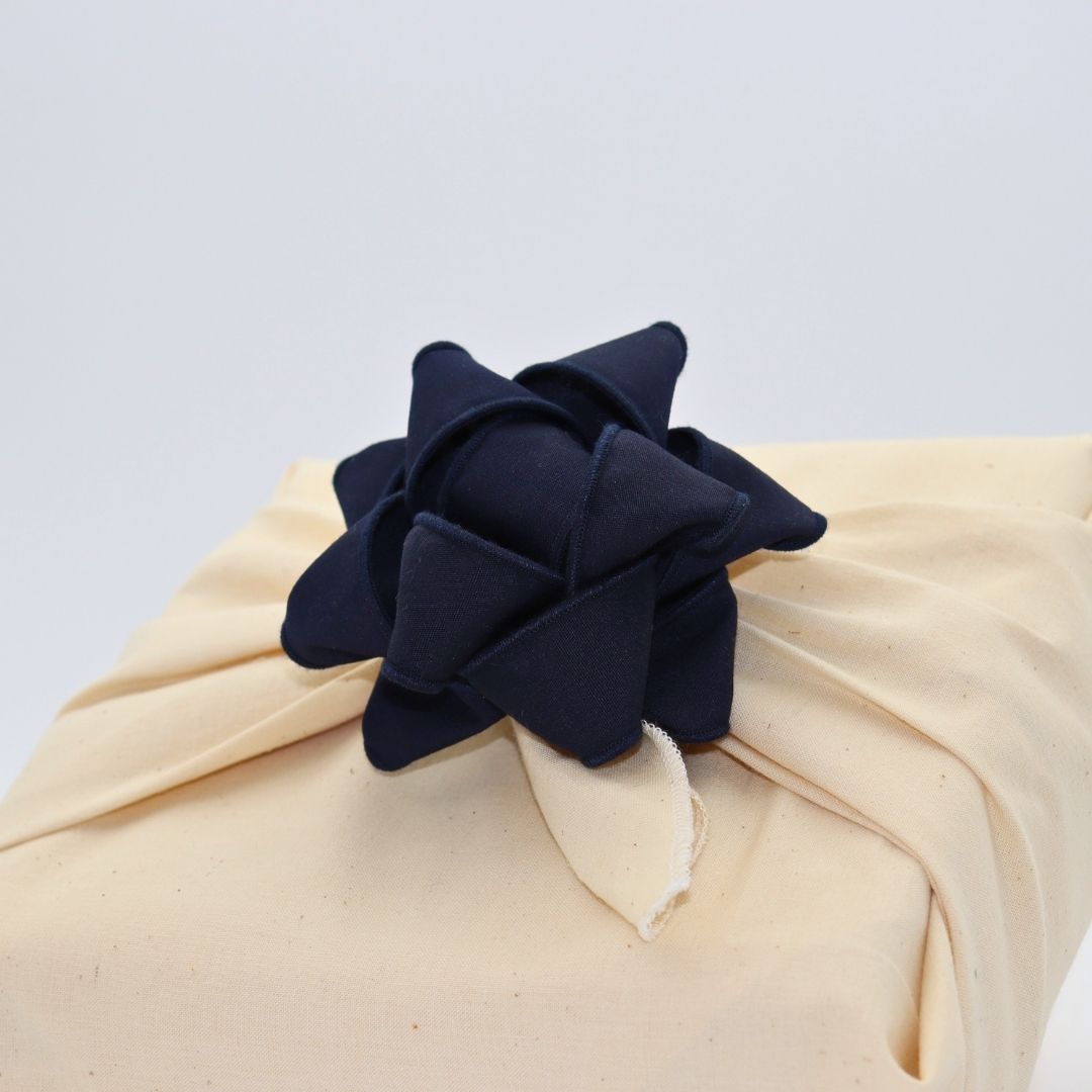 Chou à cadeau en tissu - Classique - Bleu marin
