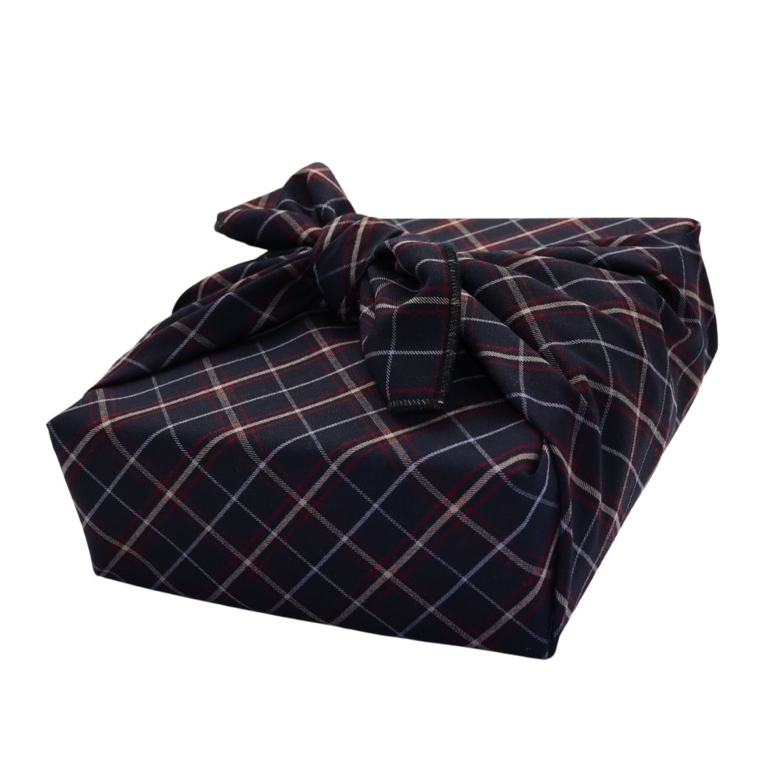 Reusable Furoshiki Gift Wrap - Burgundy Checkered