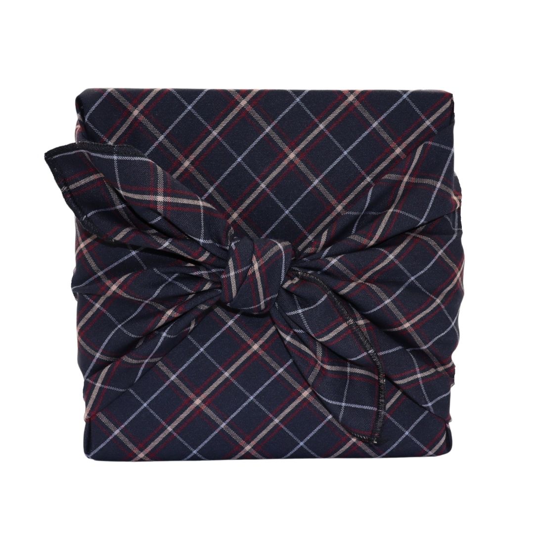 Reusable Furoshiki Gift Wrap - Burgundy Checkered