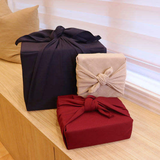 Set of 3 Furoshiki gift wraps - Elegant