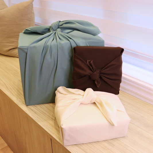 Set of 3 Furoshiki gift wraps - Organic
