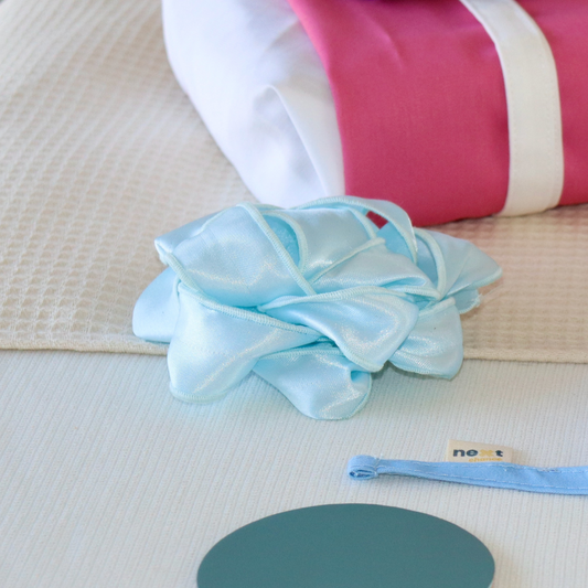 IMPERFECT - Fabric Gift Bow - Sky Blue