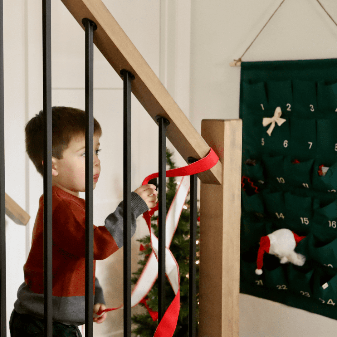 Twisted Fabric Garland - Red and White