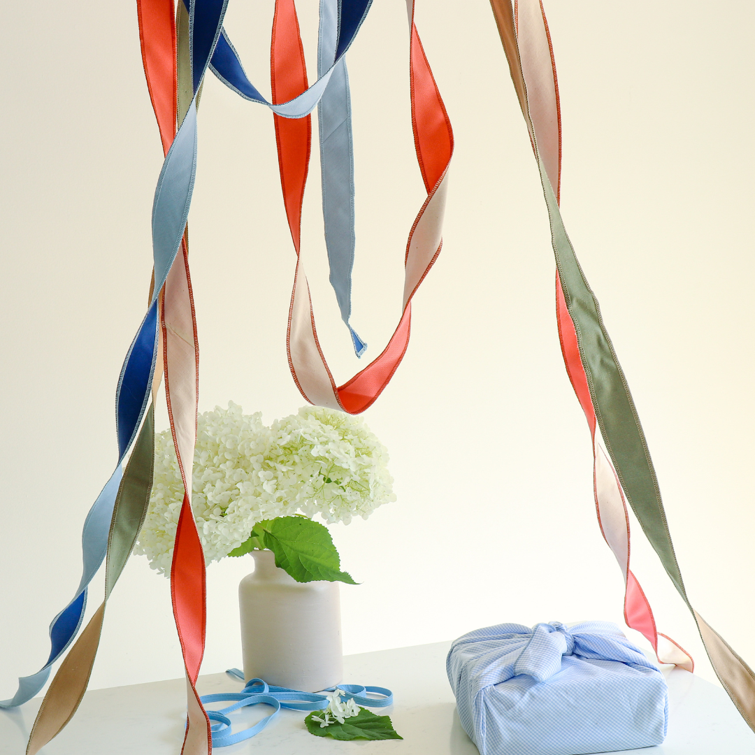 Guirlande torsadée - Bleu ciel et blanc