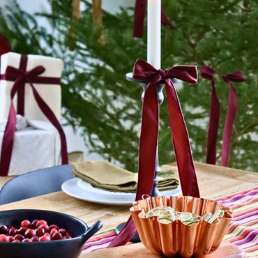 Large Long Bow for the Classic Christmas Tree - Burgundy