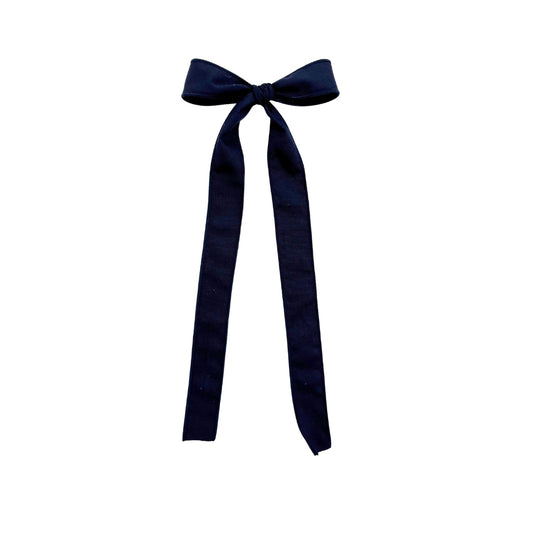 Boucle longue large pour le sapin de Noël - Classique - Bleu marin