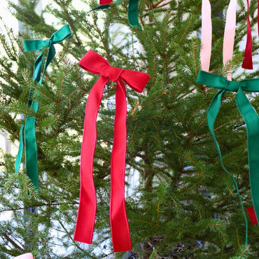 Boucle longue pour le sapin de Noël Classique - Rouge