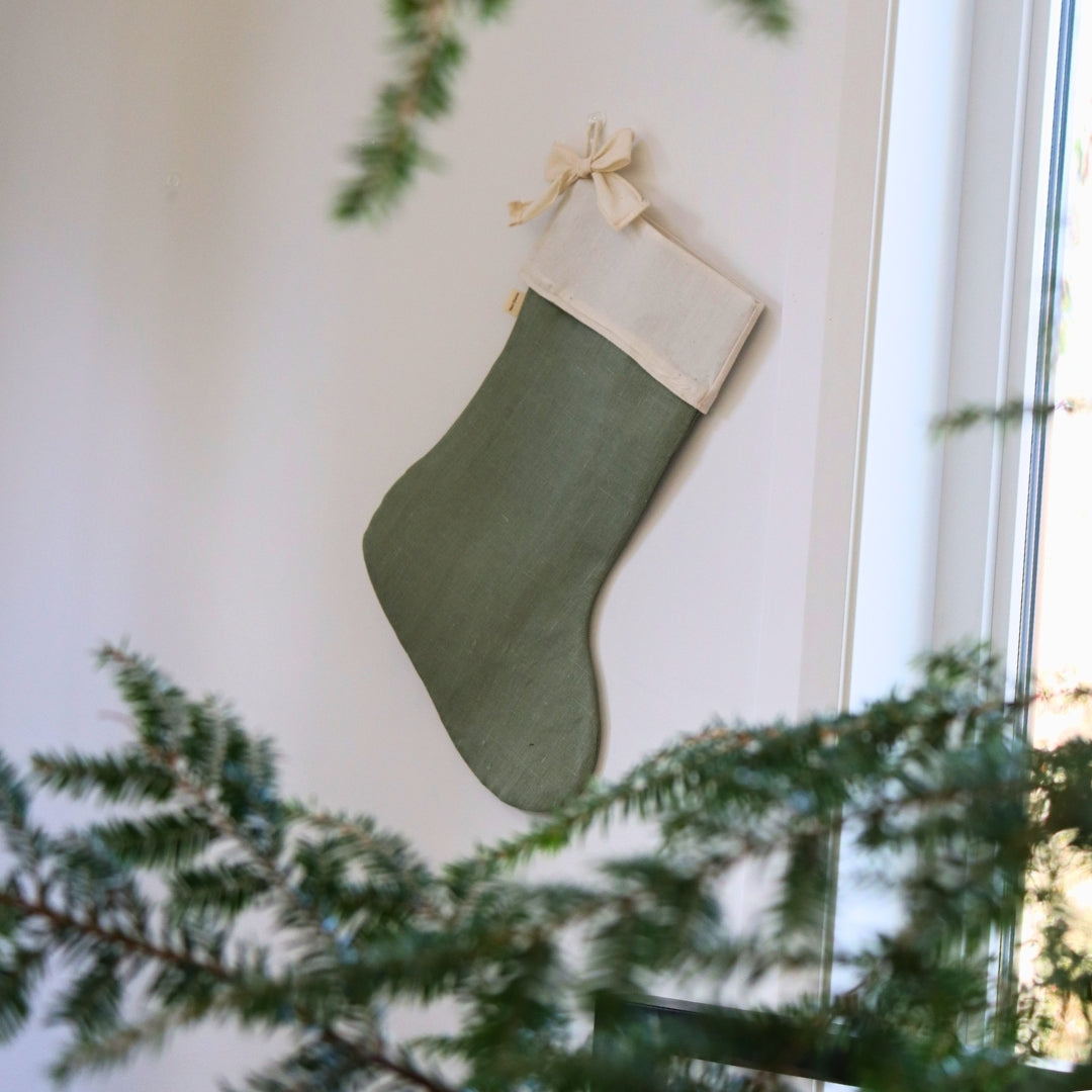 Bas de Noël - Lin eucalyptus