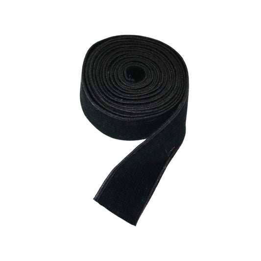Ruban décoratif large de Noël - Velours côtelé noir