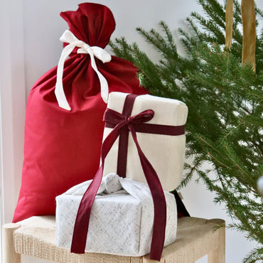 Ruban décoratif large de Noël - Classique - Bourgogne