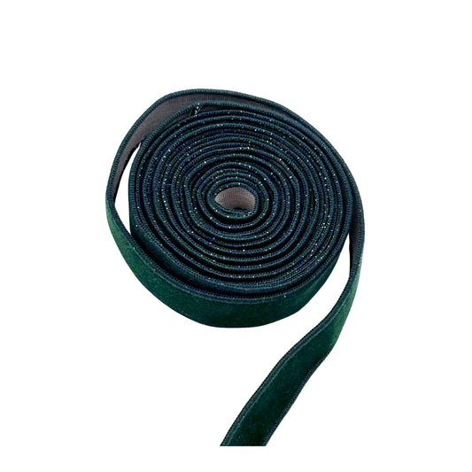 Ruban décoratif de Noël - Velours vert