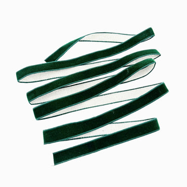 Ruban décoratif de Noël - Velours vert