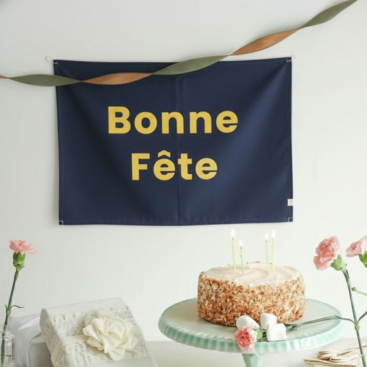 Banderole Bonne Fête - Bleu marin