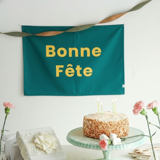 Banderole Bonne Fête - Vert forêt