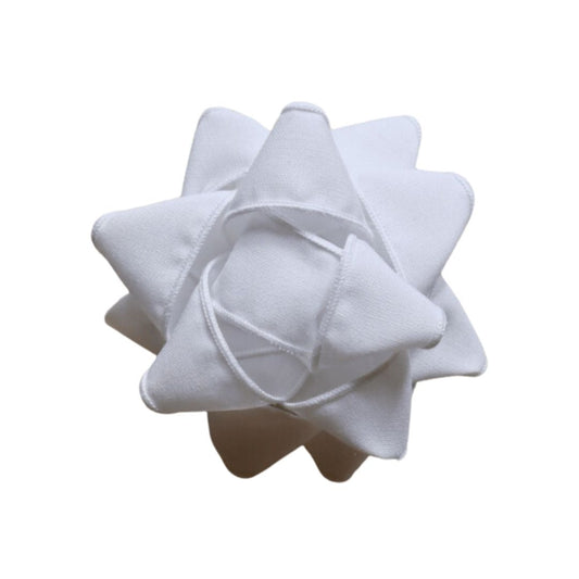 Chou à cadeau en tissu - Classique - Blanc