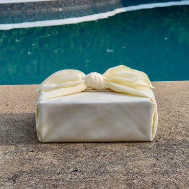 Emballage cadeau réutilisable Furoshiki - Jaune beurre