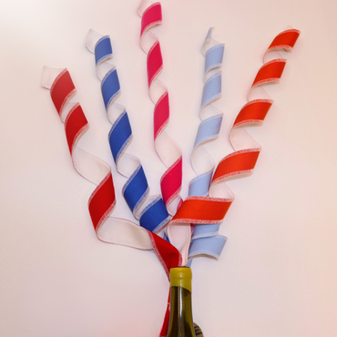 Guirlande torsadée en tissu - Bleu et blanc