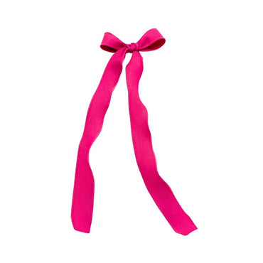 Boucle longue large avec pince - Rose