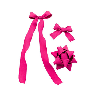 Boucle longue large pour le sapin de Noël - Classique - Rose