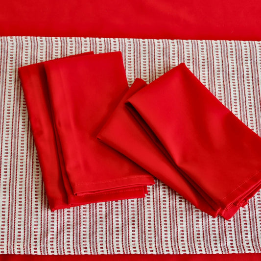 Ensemble de 2 serviettes de table - Classique - Rouge