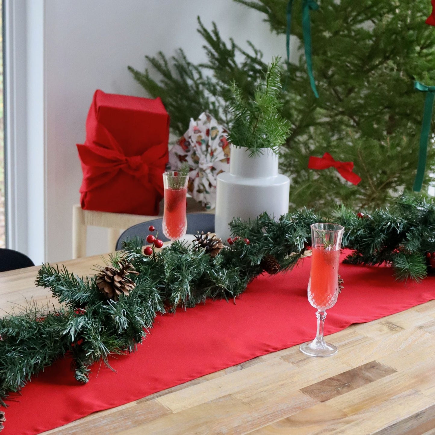 Chemin de table - Classique - Rouge