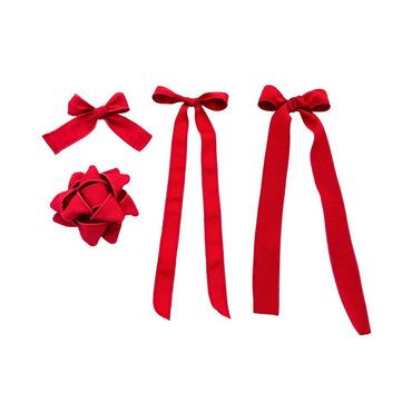 Boucle longue large pour le sapin de Noël - Classique - Rouge