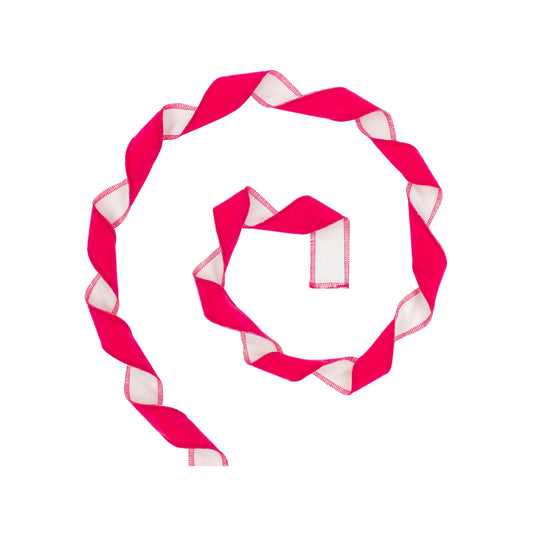 Guirlande torsadée - Velours rose et blanc
