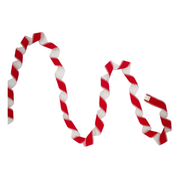 Twisted garland for the Christmas tree Velvet - Red