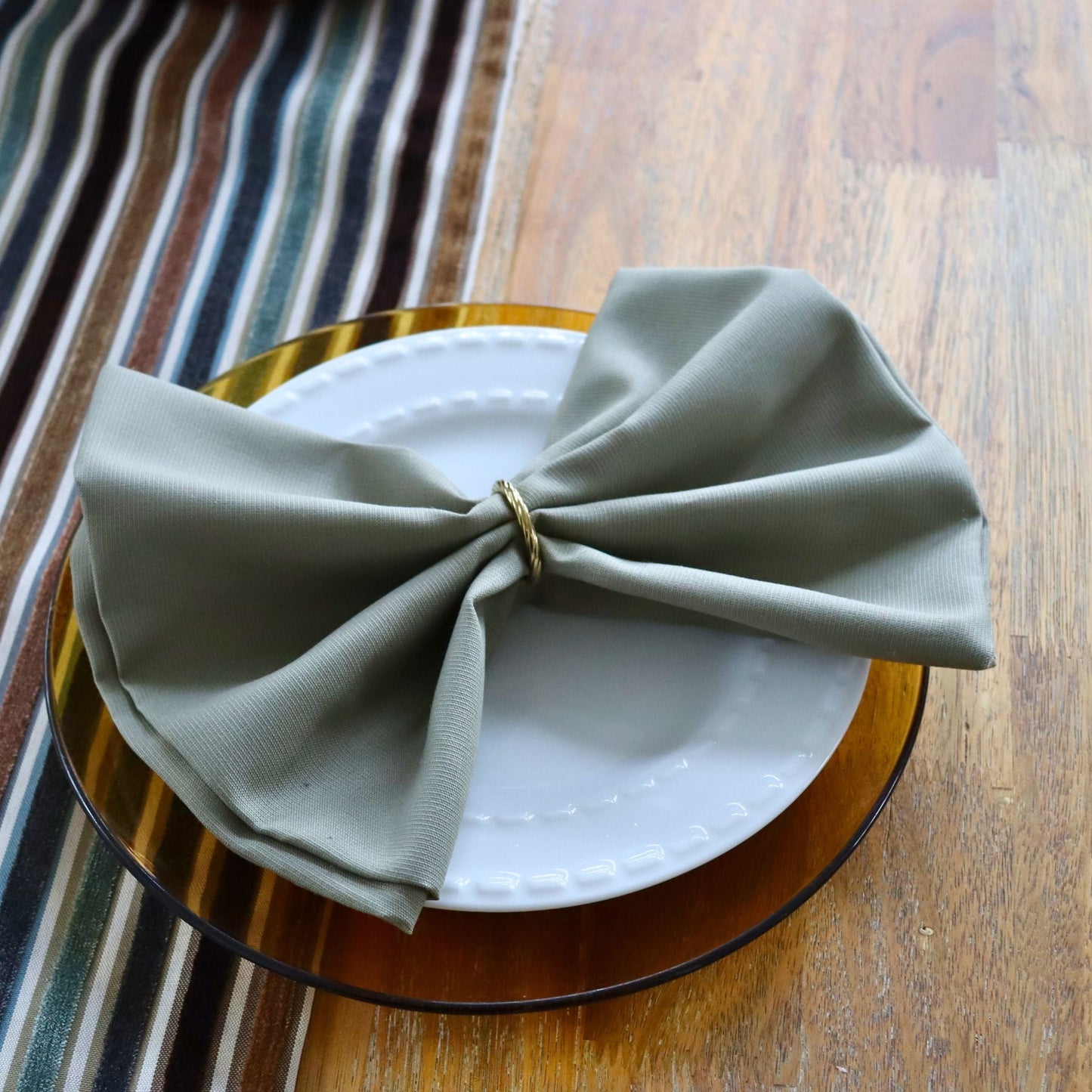 Serviettes de table - Classique - Greige sauge