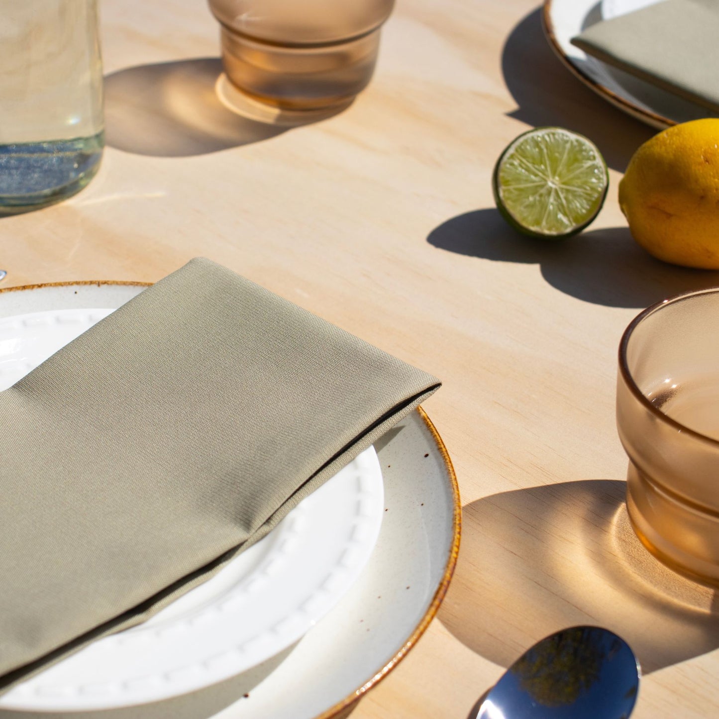Ensemble de 2 serviettes de table - Greige sauge